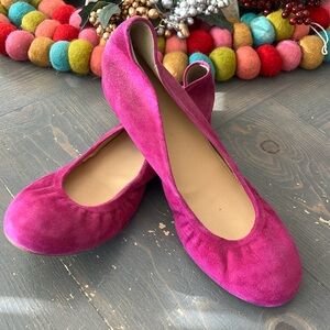 J Crew magenta ballet slippers. Gently worn!